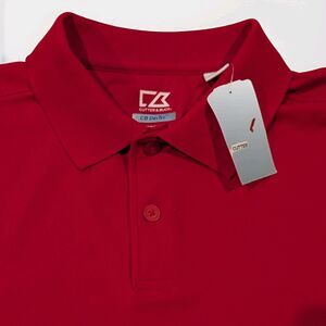 NEW Cutter & Buck CB DRYTEC Kingston Pique Polo LARGE Short Sleeve Shirt NWT